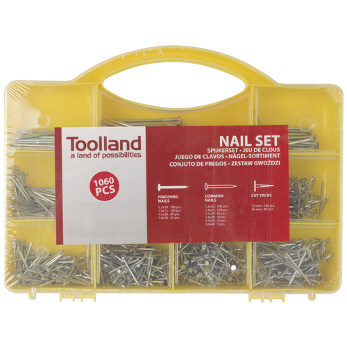 Toolland HAS13 Nägel-Sortiment Inhalt 1060 St.